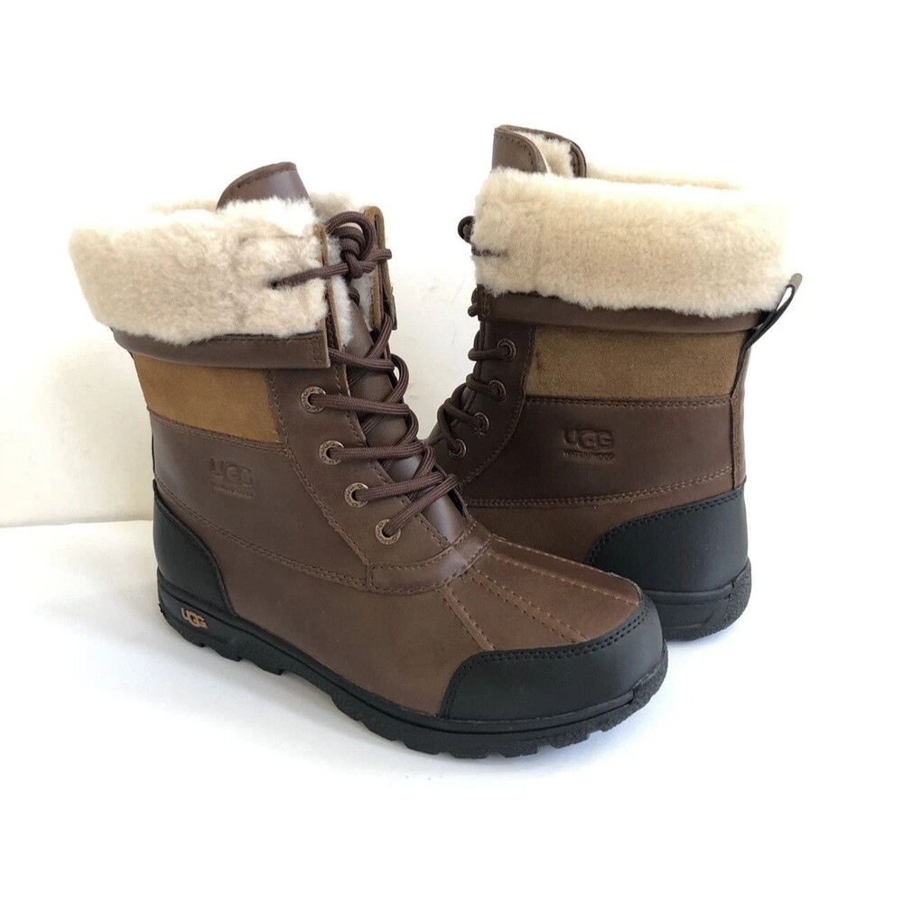 UGG KIDS YOUTH BUTTE II CWR WORCHESTER Boot US 5 EU 37 Brown Shearling Fur